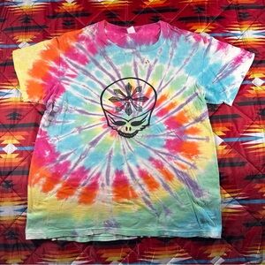 Vintage Grateful Dead Tour T Shirt 80s Rock Band Album Concert Black Sz XL Men